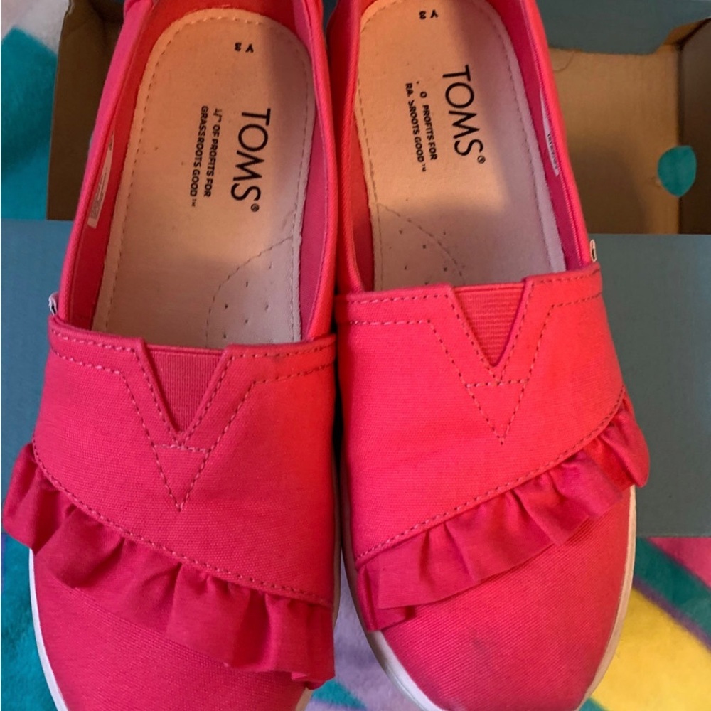 Toms for Girls Raspberry Canvas - Picture 5 of 7